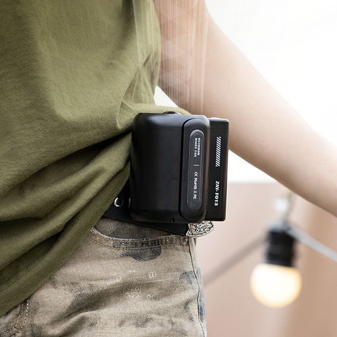 Portable Waist Fan Hands-Free Rechargeable Cooling Device - Detailed view