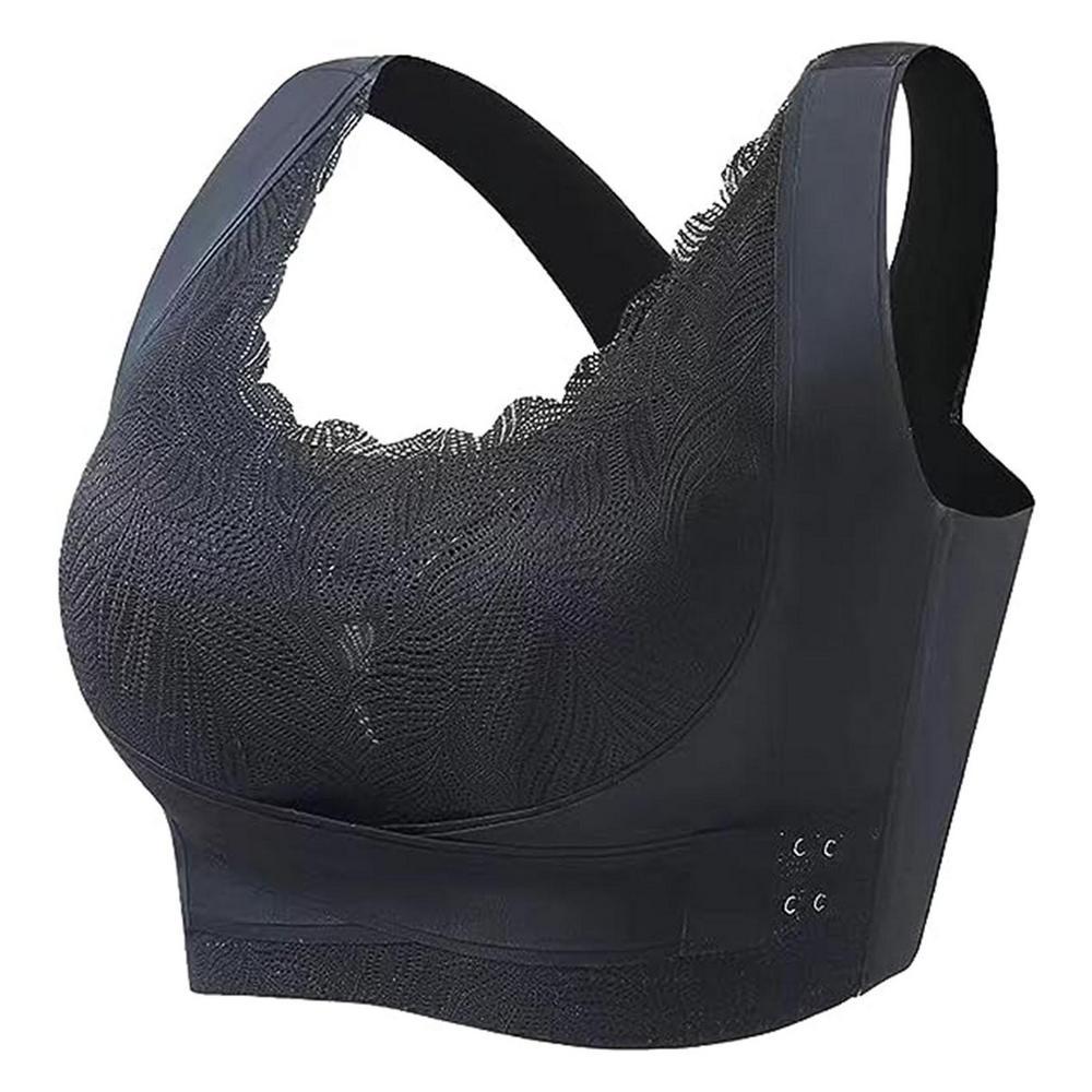 Wireless Support Bra Embossed Leaf Pattern Design - Detailed view