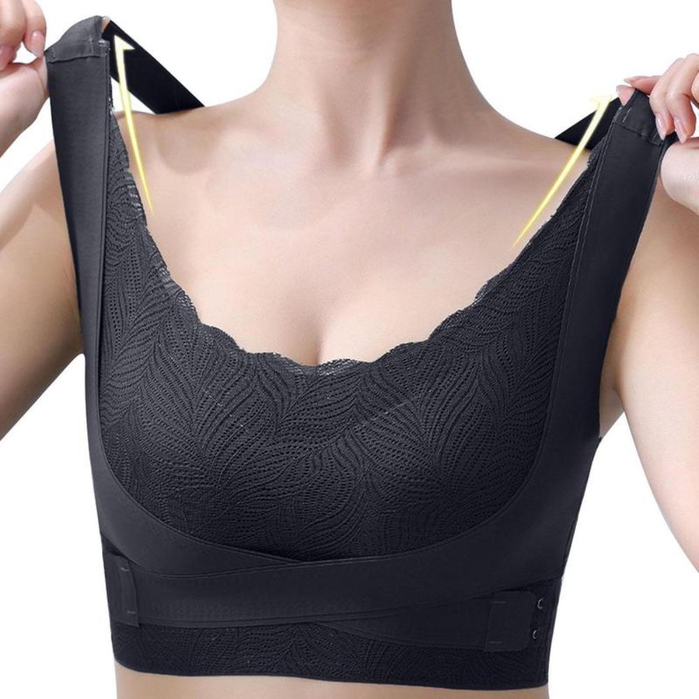 Wireless Support Bra Embossed Leaf Pattern Design - Product detail 4