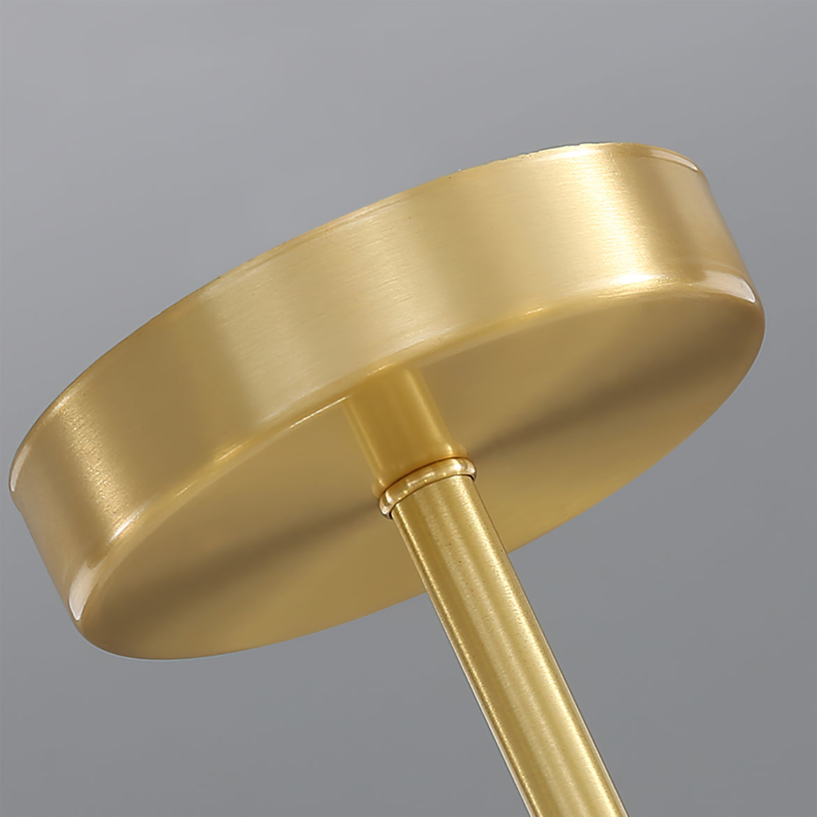 Modern Glass Ceiling Light Brass Frame With Circular Accents - Product detail 8