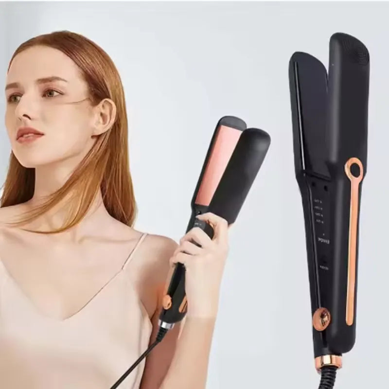 Professional Hair Straightener  Dual Function Flat Iron  Curler - Detailed view