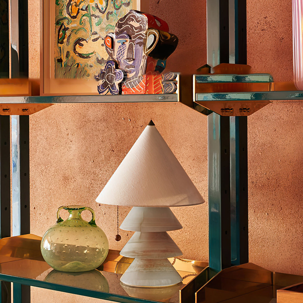 Marble Table Lamp Tiered Pyramid Design - Product detail 6