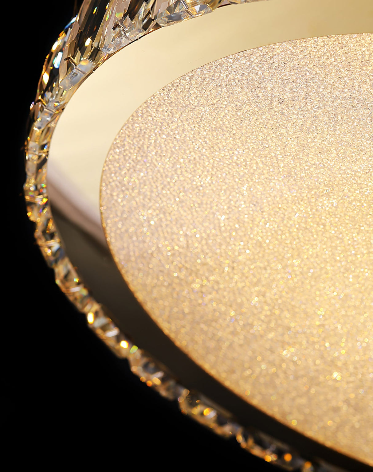 Crystal Ceiling Light Modern Gold Rim Design - Product detail 28