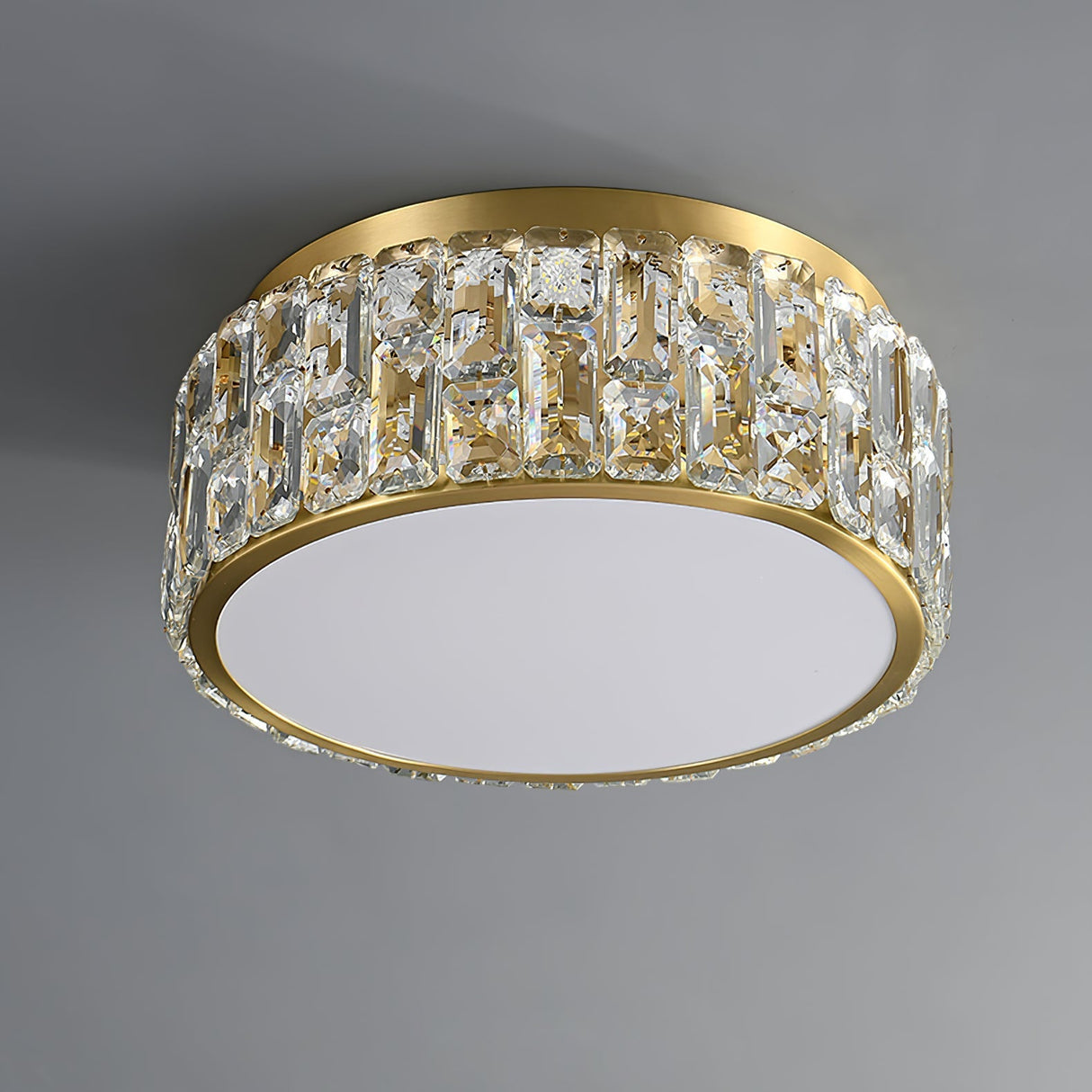 Crystal Ceiling Light Modern Gold Rim Design - Product detail 7