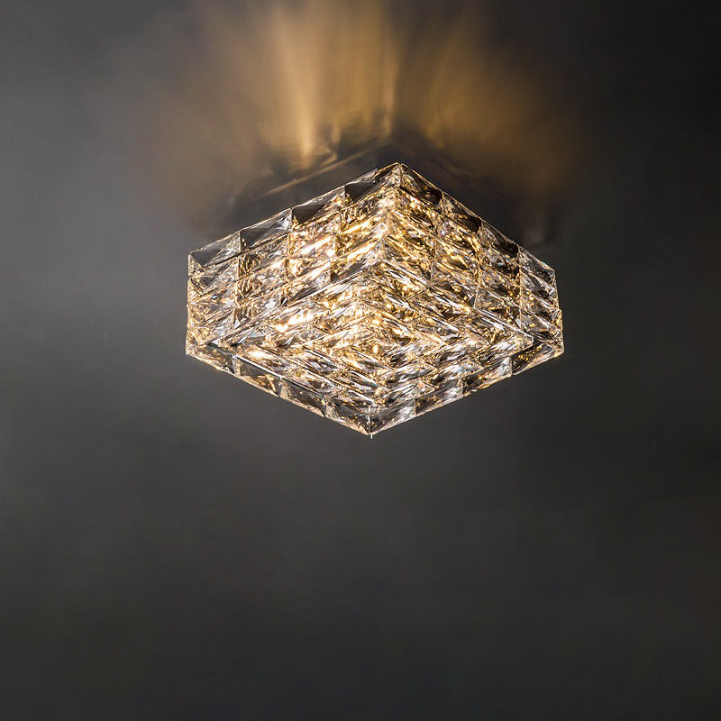 Crystal Ceiling Light Modern Gold Rim Design - Product detail 34