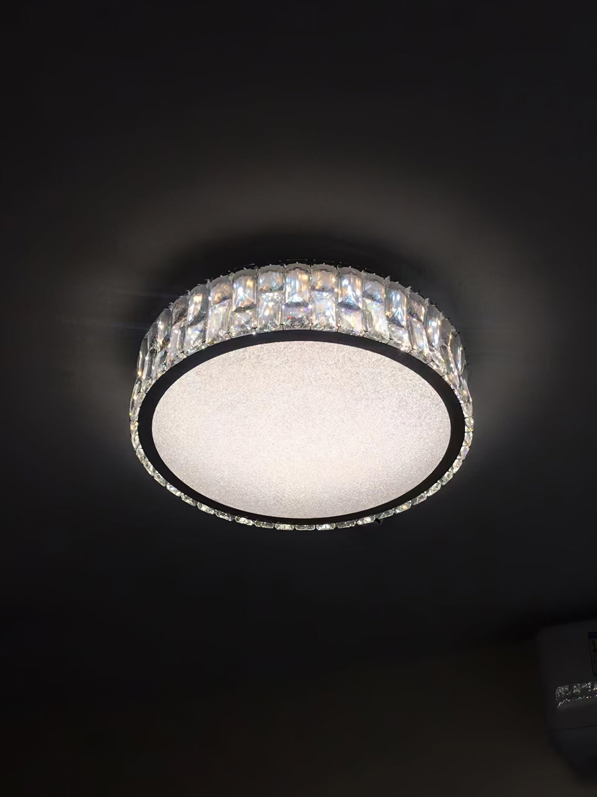Crystal Ceiling Light Modern Gold Rim Design - Product detail 17
