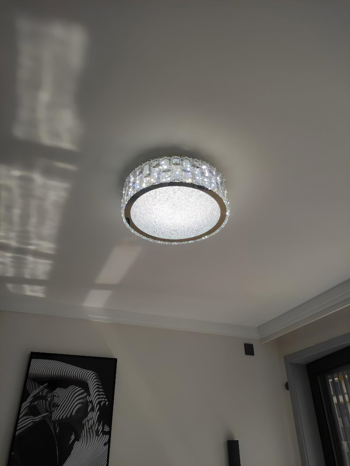 Crystal Ceiling Light Modern Gold Rim Design - Product detail 18