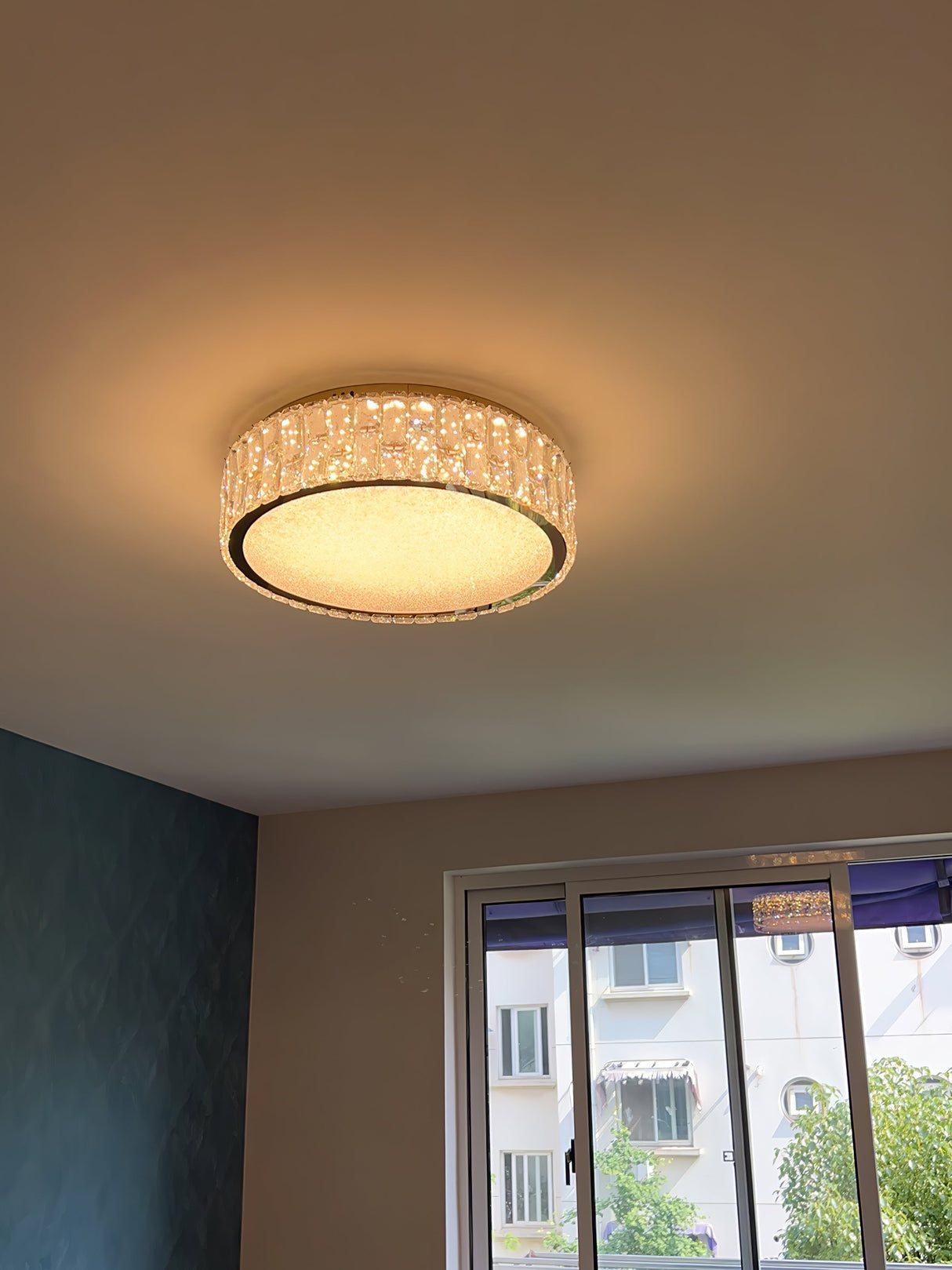 Crystal Ceiling Light Modern Gold Rim Design - Product detail 19