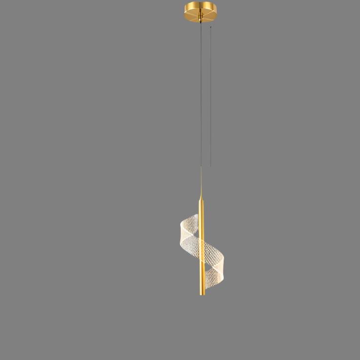 Modern LED Pendant Light Spiral Gold Metal Design - Product detail 15