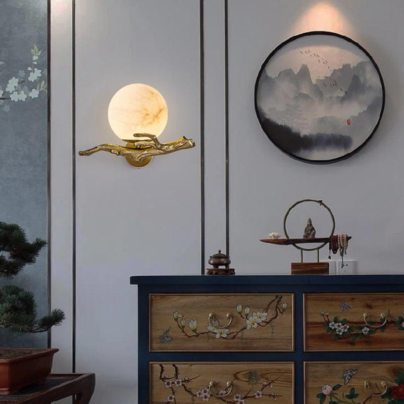 Modern Marble Wall Light Brass Branch Design - Product detail 4