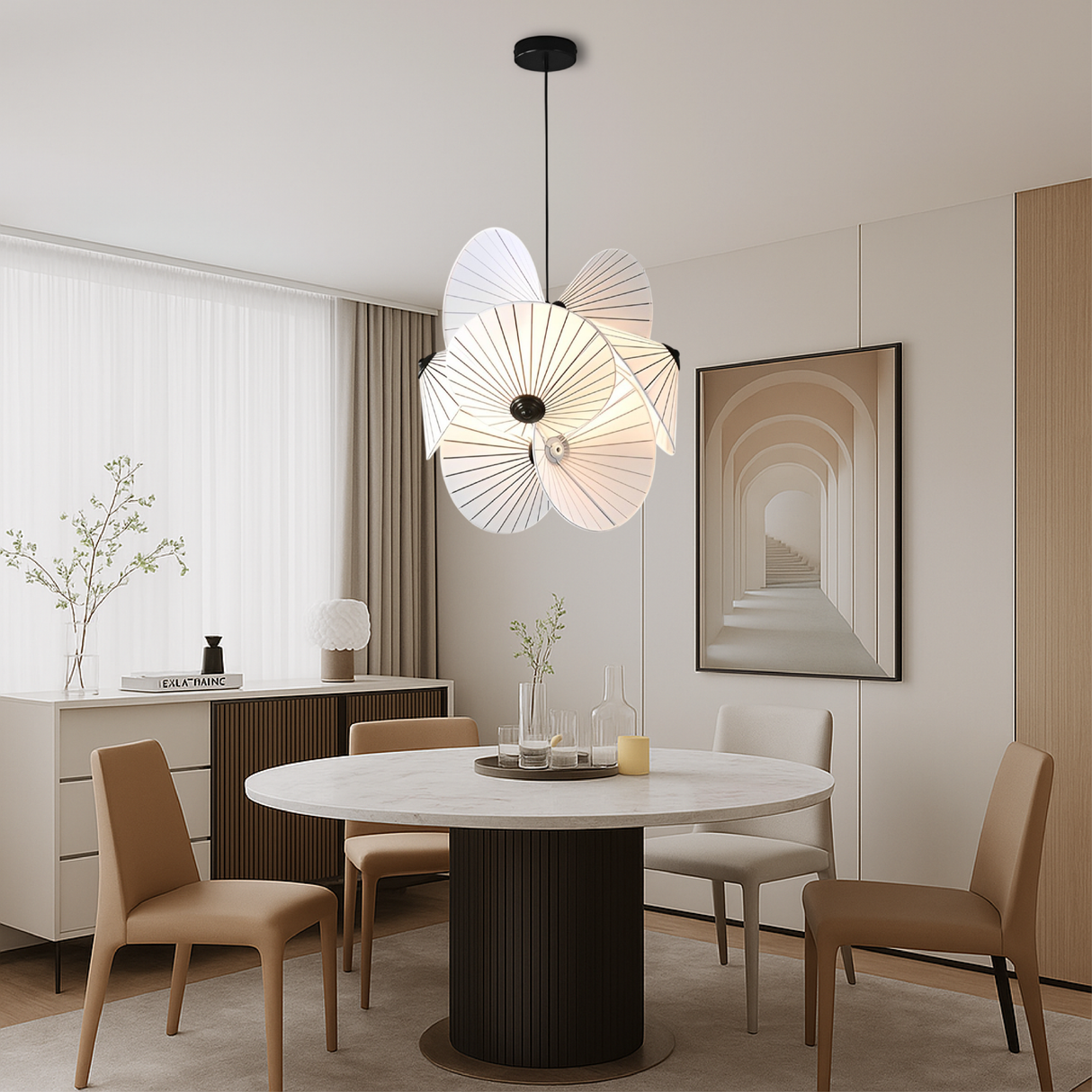 Modern Pendant Light Floral Petal Design - Product showcase