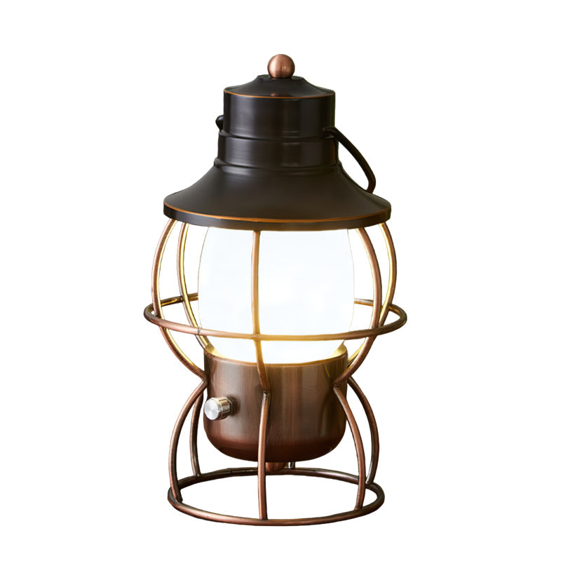Vintage Railway Table Lamp Metal Cage LED Lantern - Product detail 9