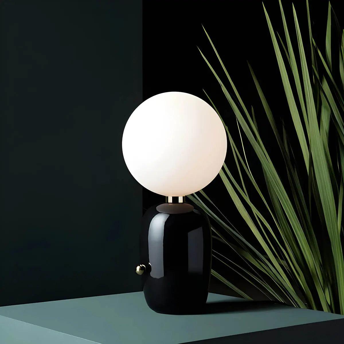 Modern Globe Table Lamp Polished Gold Base Design - Product example
