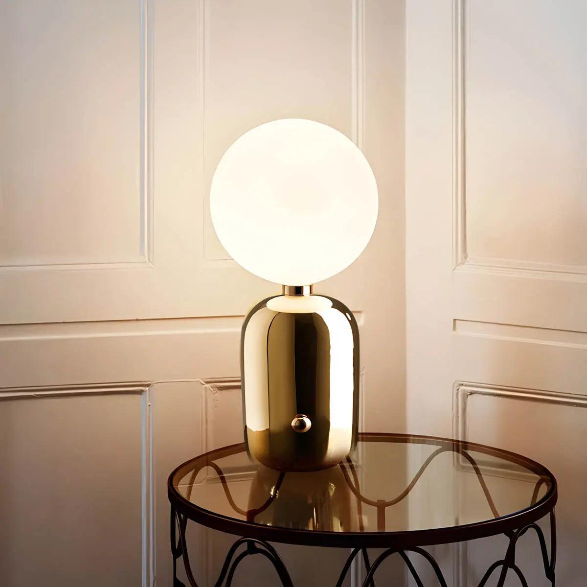 Modern Globe Table Lamp Polished Gold Base Design - Product detail 11