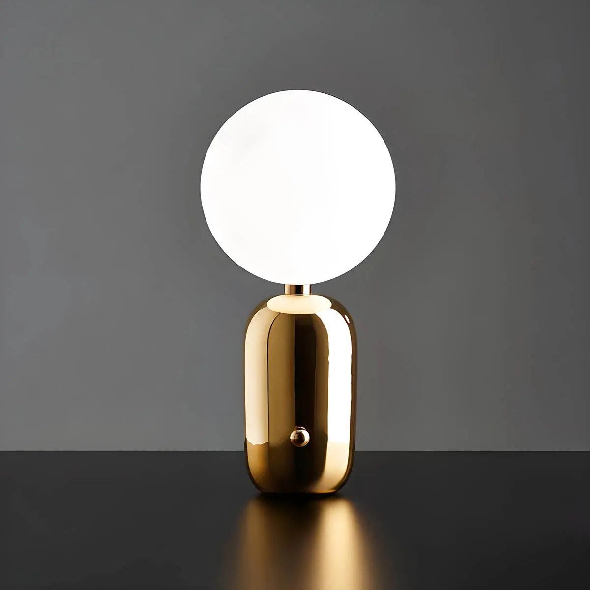Modern Globe Table Lamp Polished Gold Base Design - Product detail 9