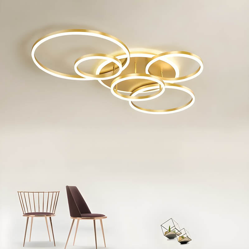 Modern Ceiling Light Interlocking Ring LED Design - Product example