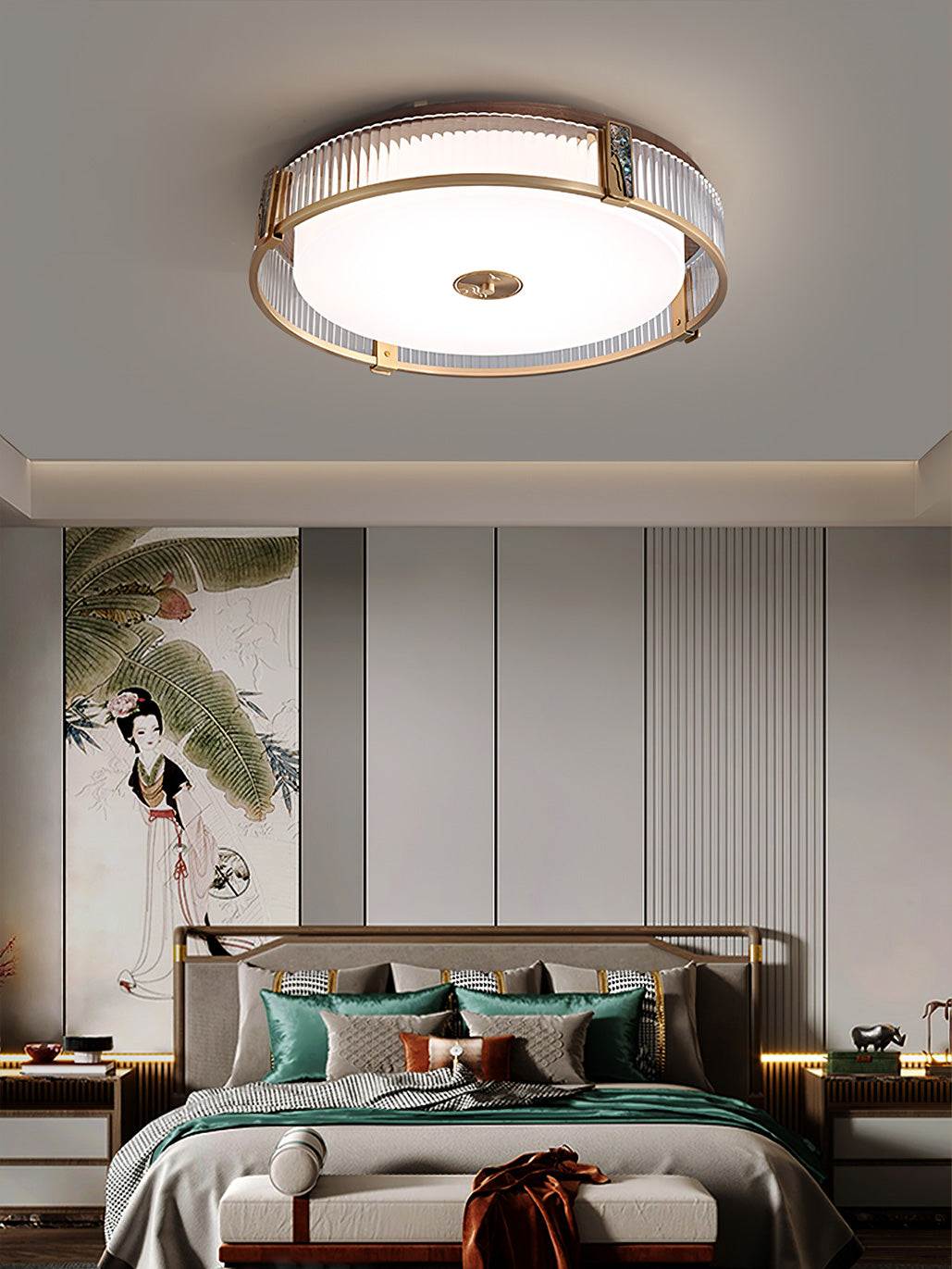 Modern Ceiling Light Brass Frame With Acrylic Shade - Product detail 6