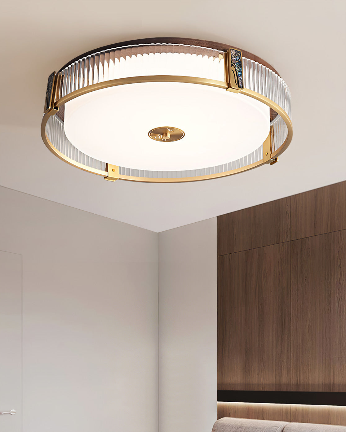 Modern Ceiling Light Brass Frame With Acrylic Shade - Product example