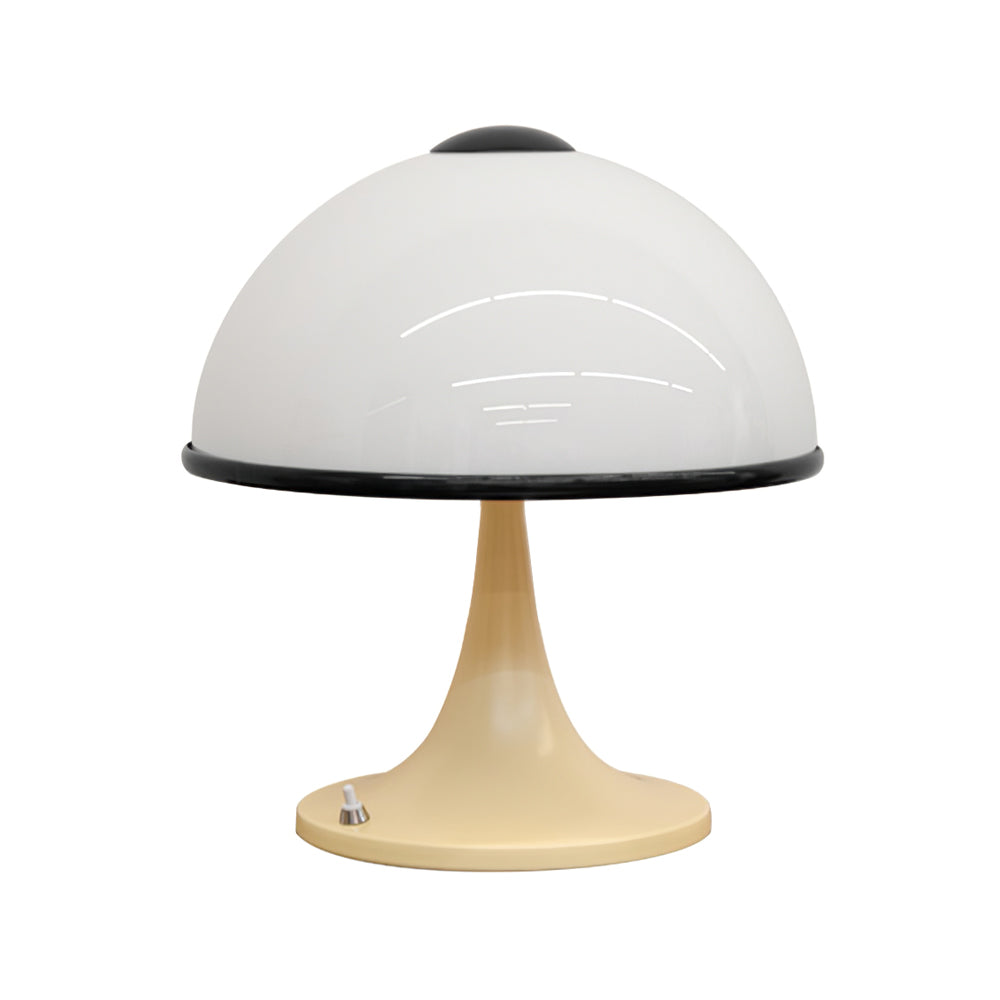 Retro Table Lamp White Dome with Red Trim - Product detail 29