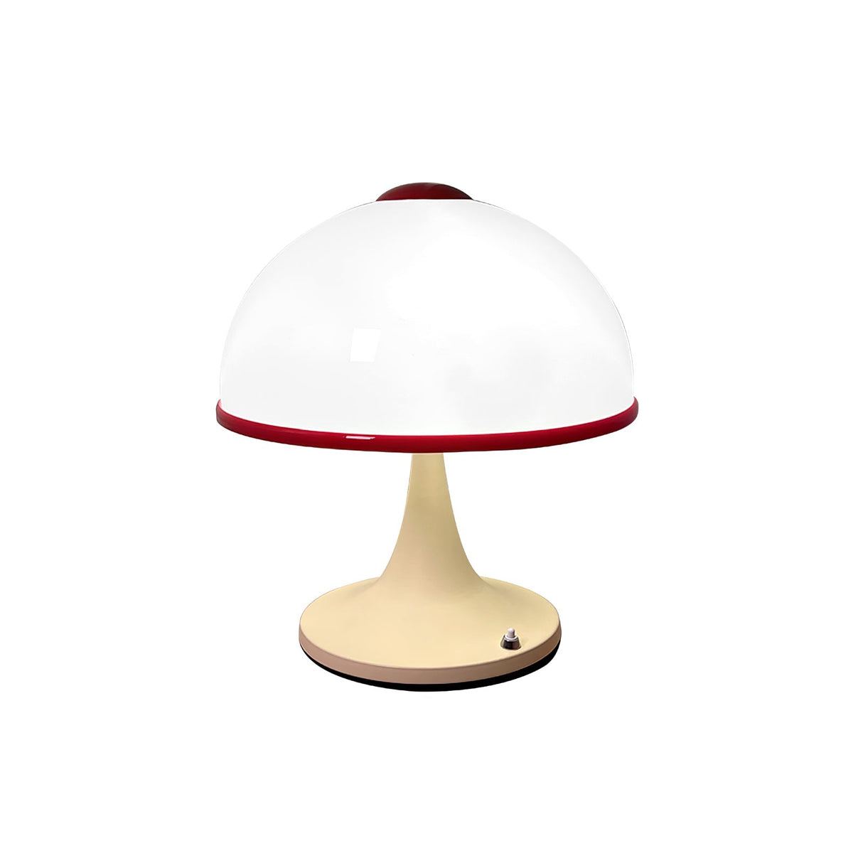 Retro Table Lamp White Dome with Red Trim - Product detail 26