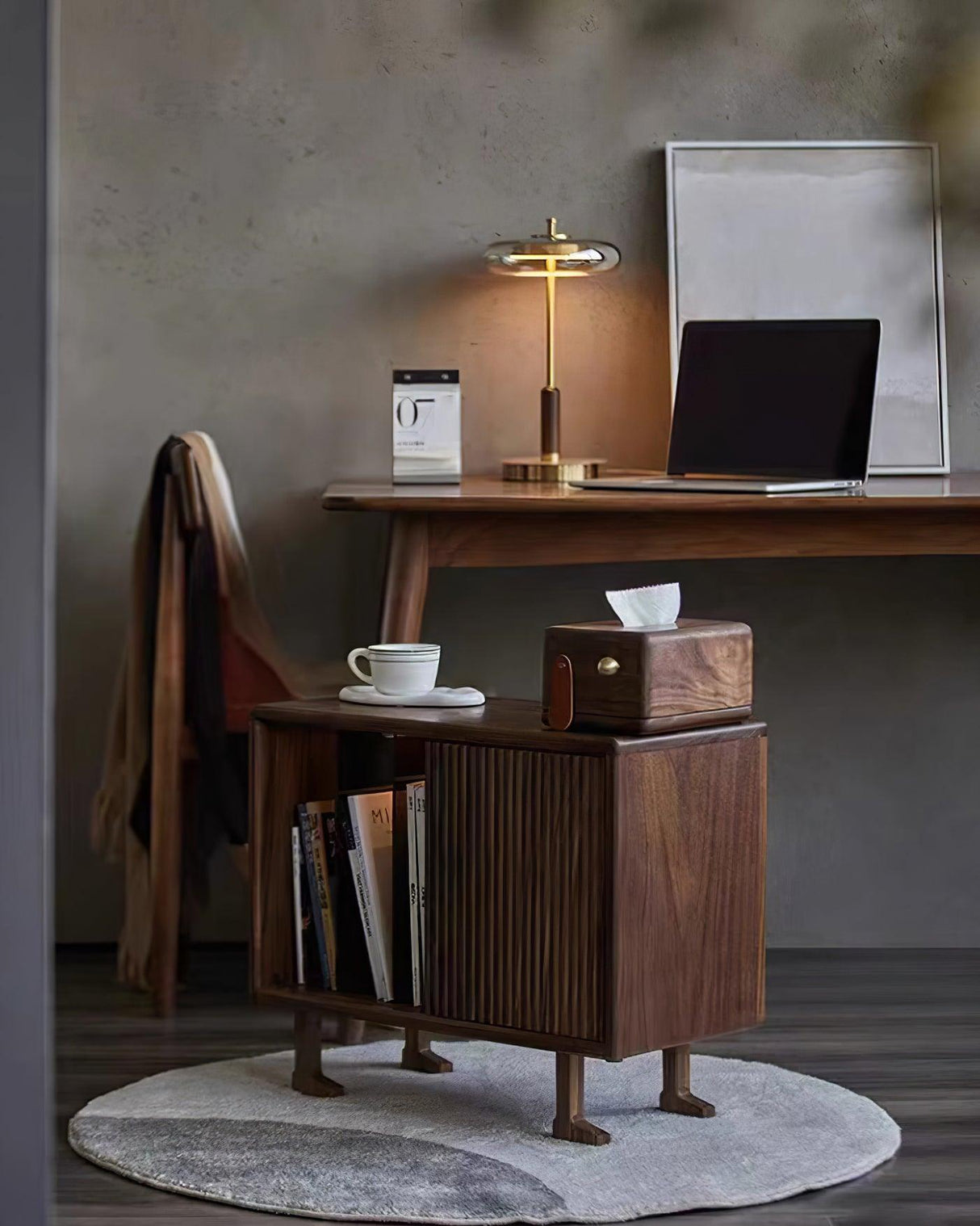 Modern LED Table Lamp Glass Dome With Wood Accent - Product detail 18
