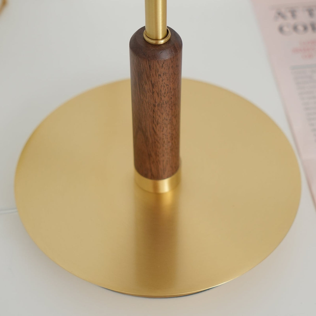Modern LED Table Lamp Glass Dome With Wood Accent - Product detail 31