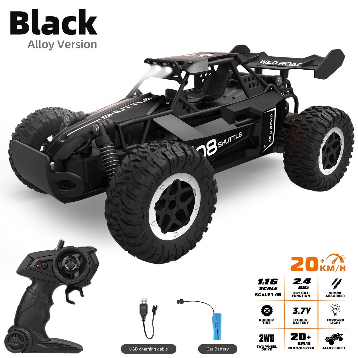 All-Terrain RC Vehicle High-Speed Metal Off-Road Racer - Product detail 4