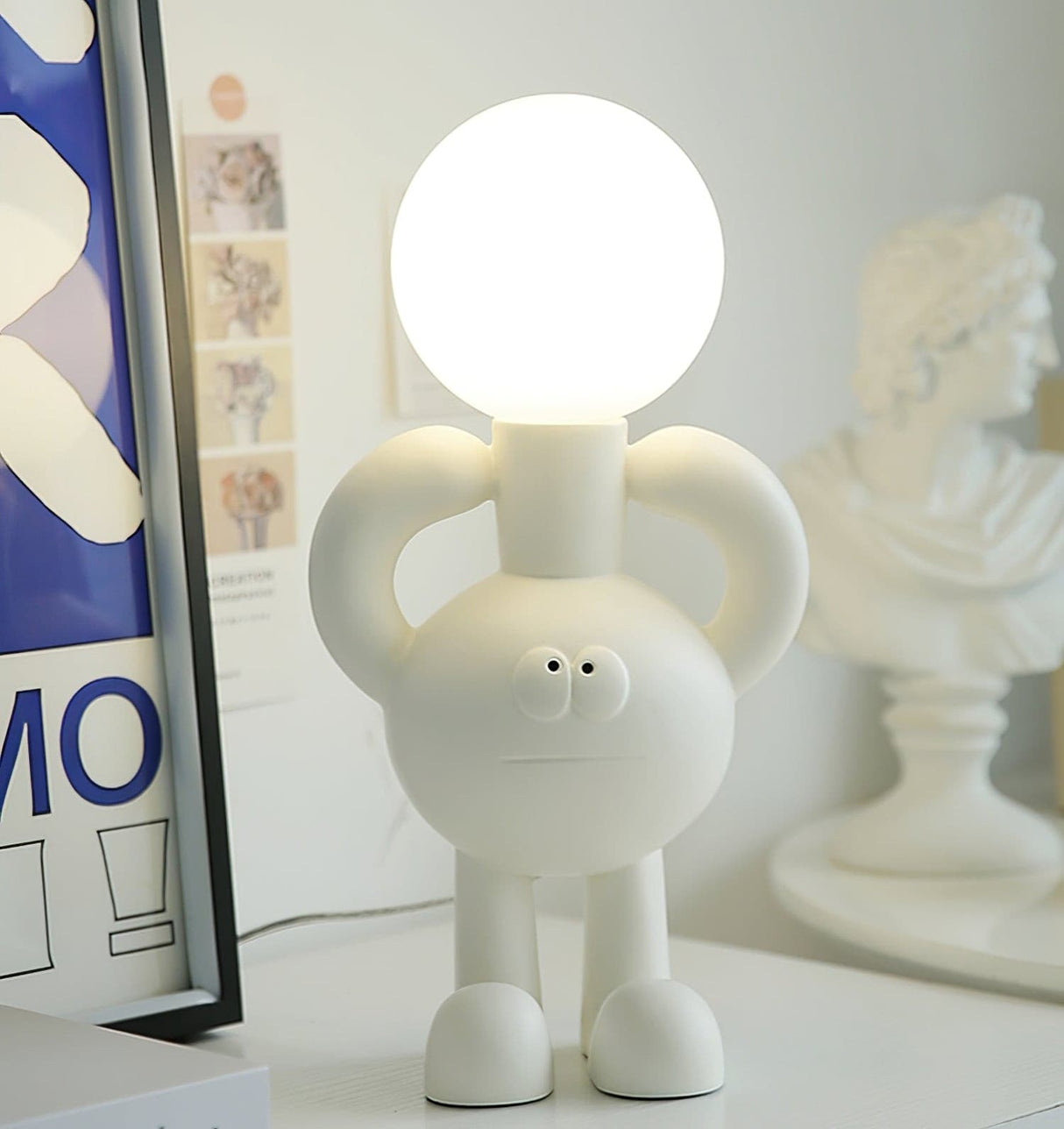 Modern Robot Table Lamp Whimsical Kids Room Lighting - Product example
