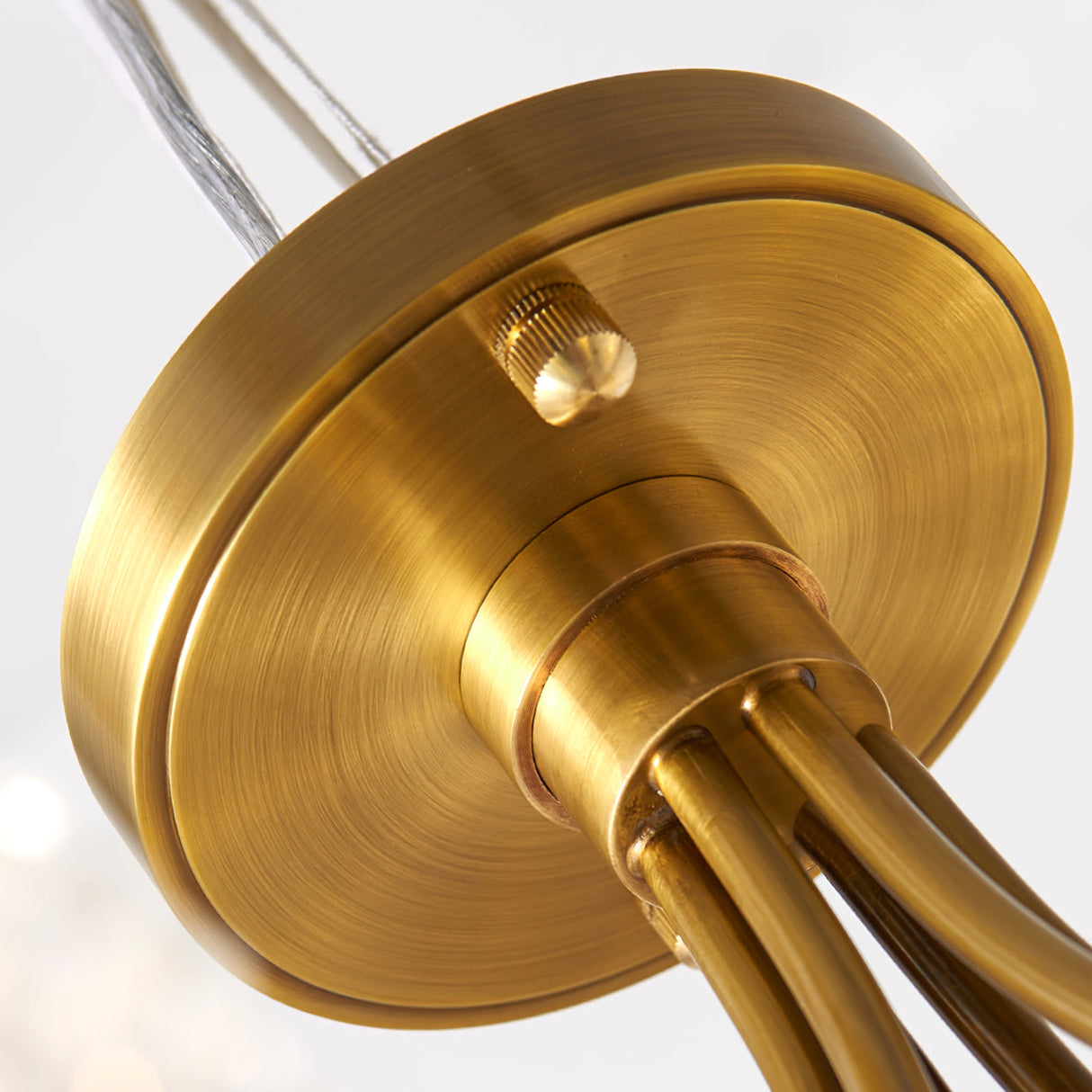 Vintage Glass Ceiling Light Brass Frame With Textured Globes - Product detail 21