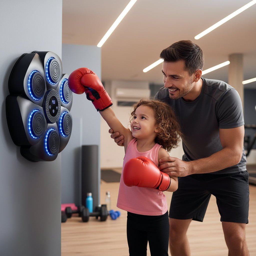 Smart Boxing Machine Interactive Training with Music LED Lights - Product example