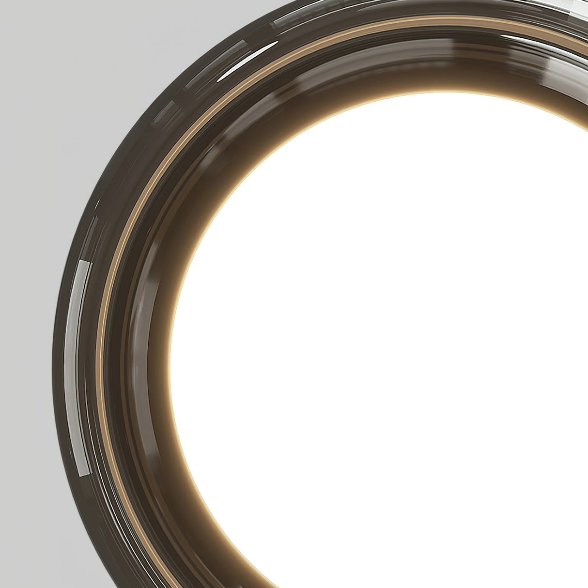 Modern Glass Ceiling Light Rounded Edge Black Frame - Product detail 7