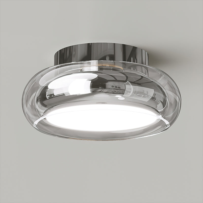 Modern Glass Ceiling Light Rounded Edge Black Frame - Product detail 10