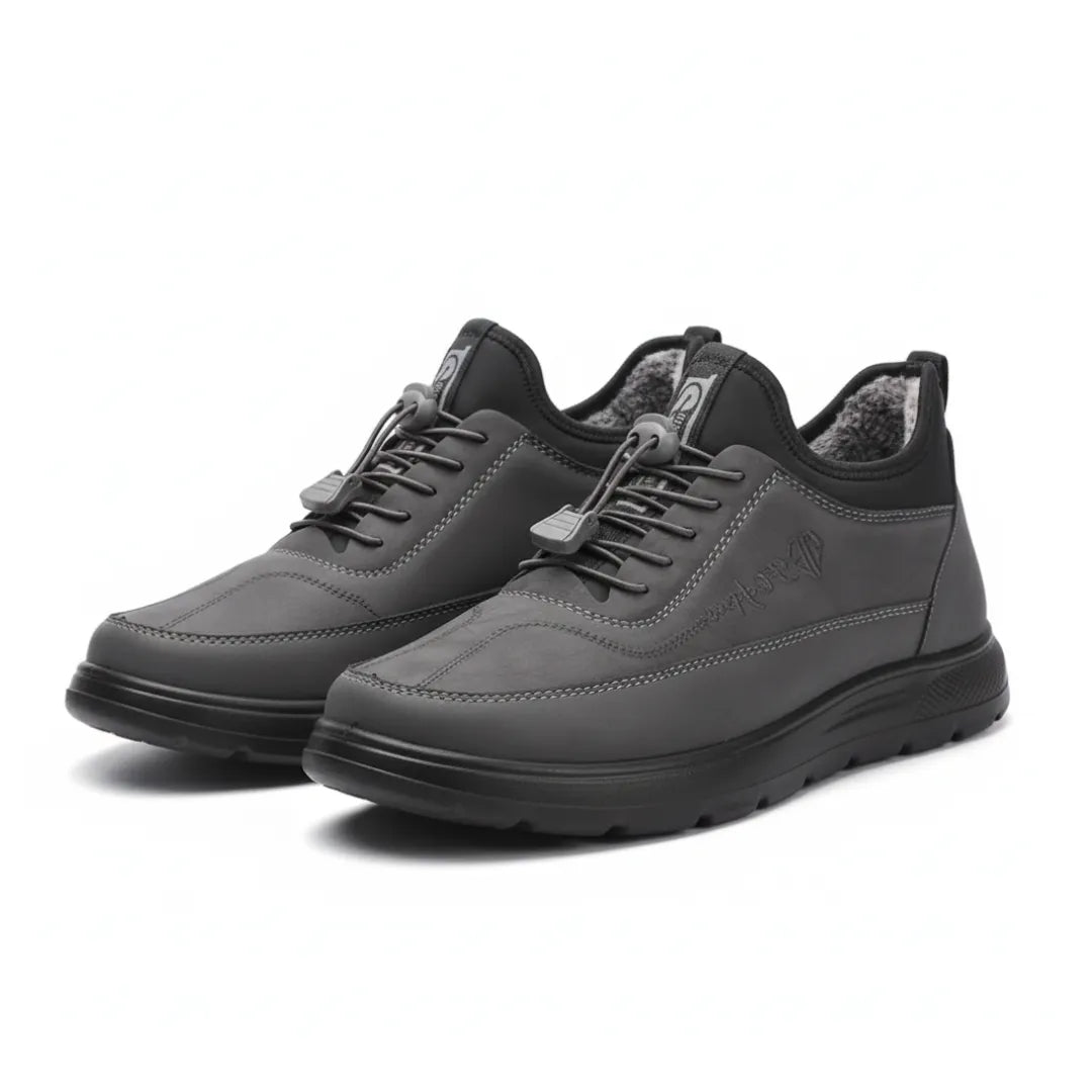 Mens Waterproof Padded Sneakers Fleece Lined Winter Comfort - Product showcase