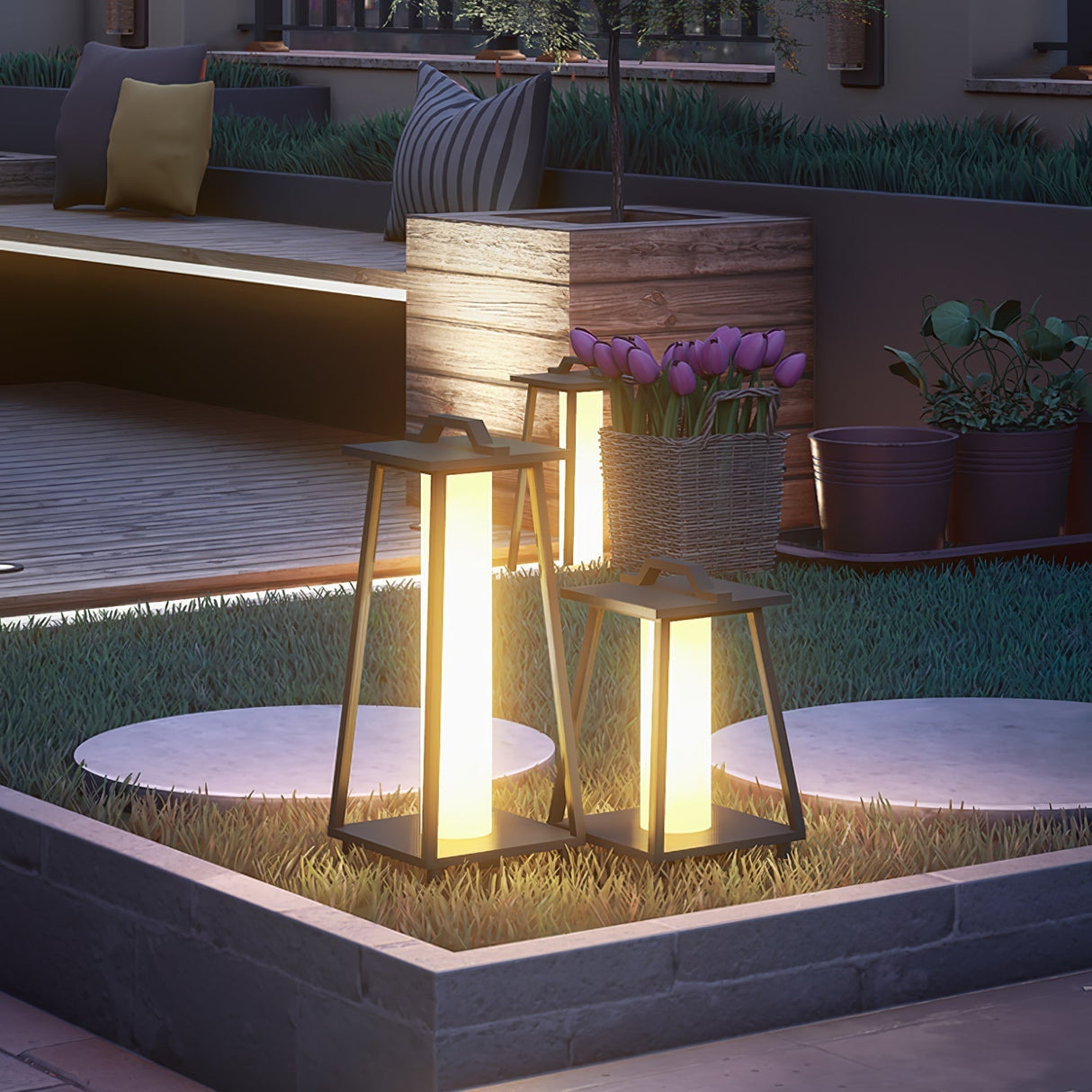 Modern Outdoor Lantern Portable LED Garden Light - Product detail 11