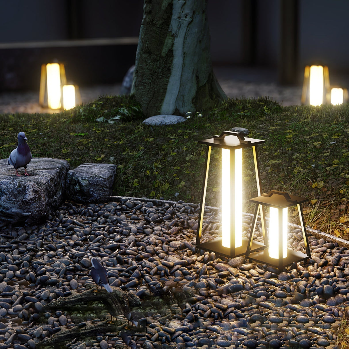 Modern Outdoor Lantern Portable LED Garden Light - Product detail 12