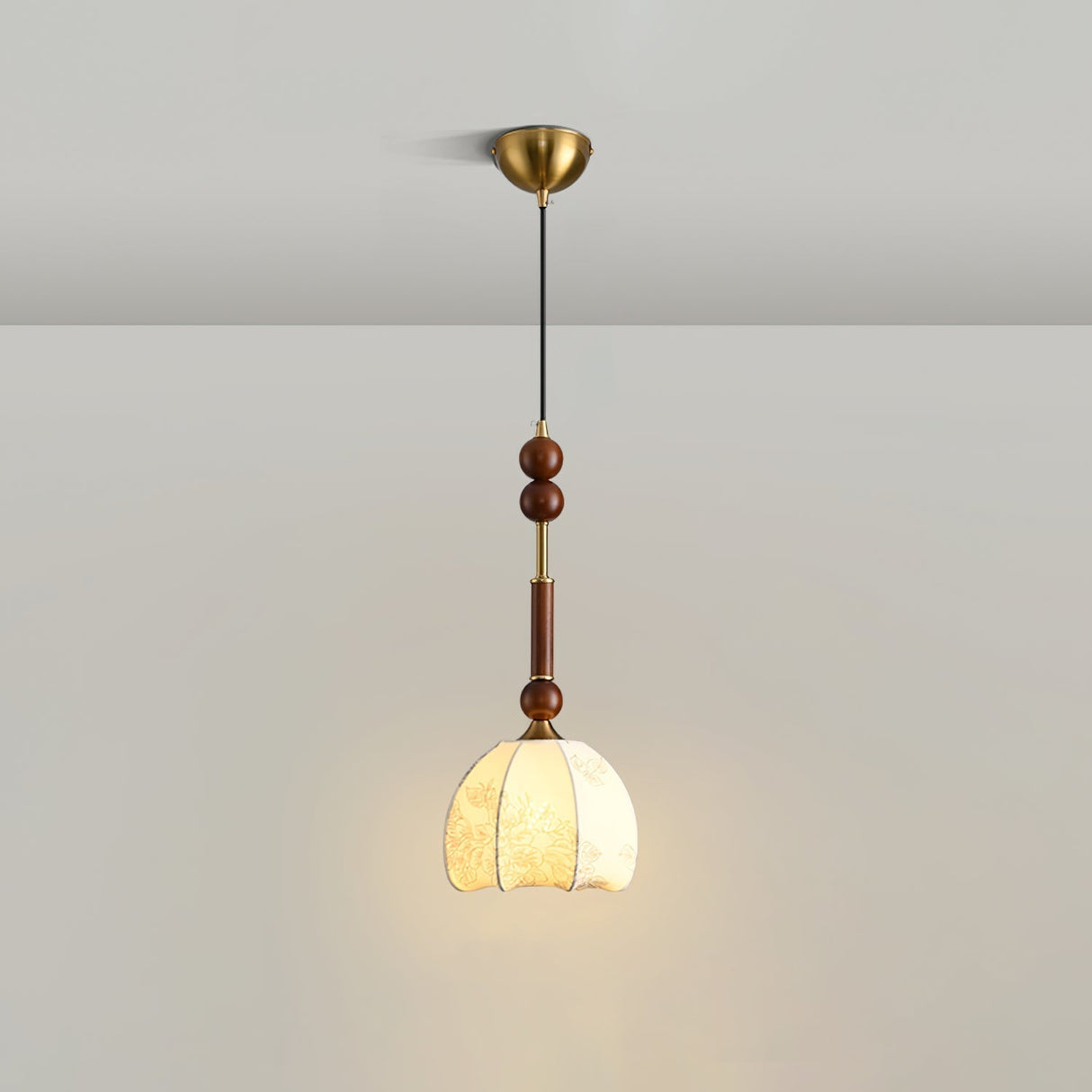 Italian Pendant Light Wood and Glass Dome Design - Product detail 20