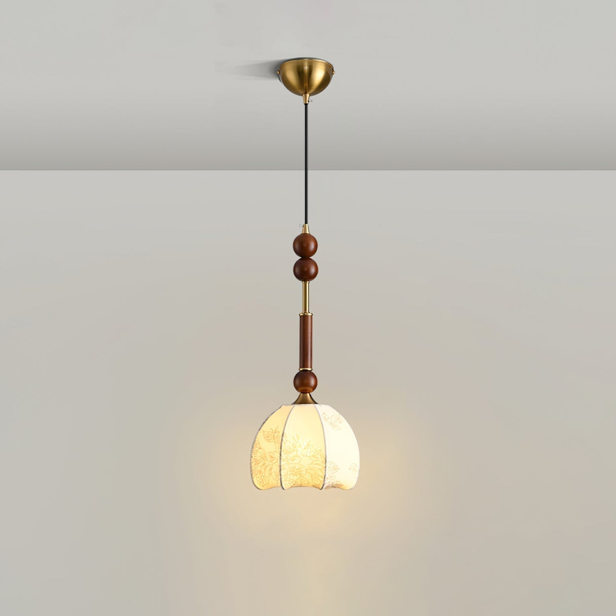 Italian Pendant Light Wood and Glass Dome Design - Product detail 22