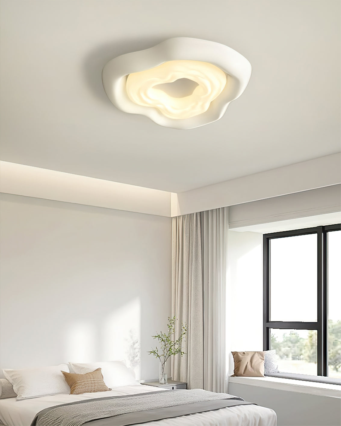 Modern Floral Ceiling Light Layered Rose Design - Product detail 8