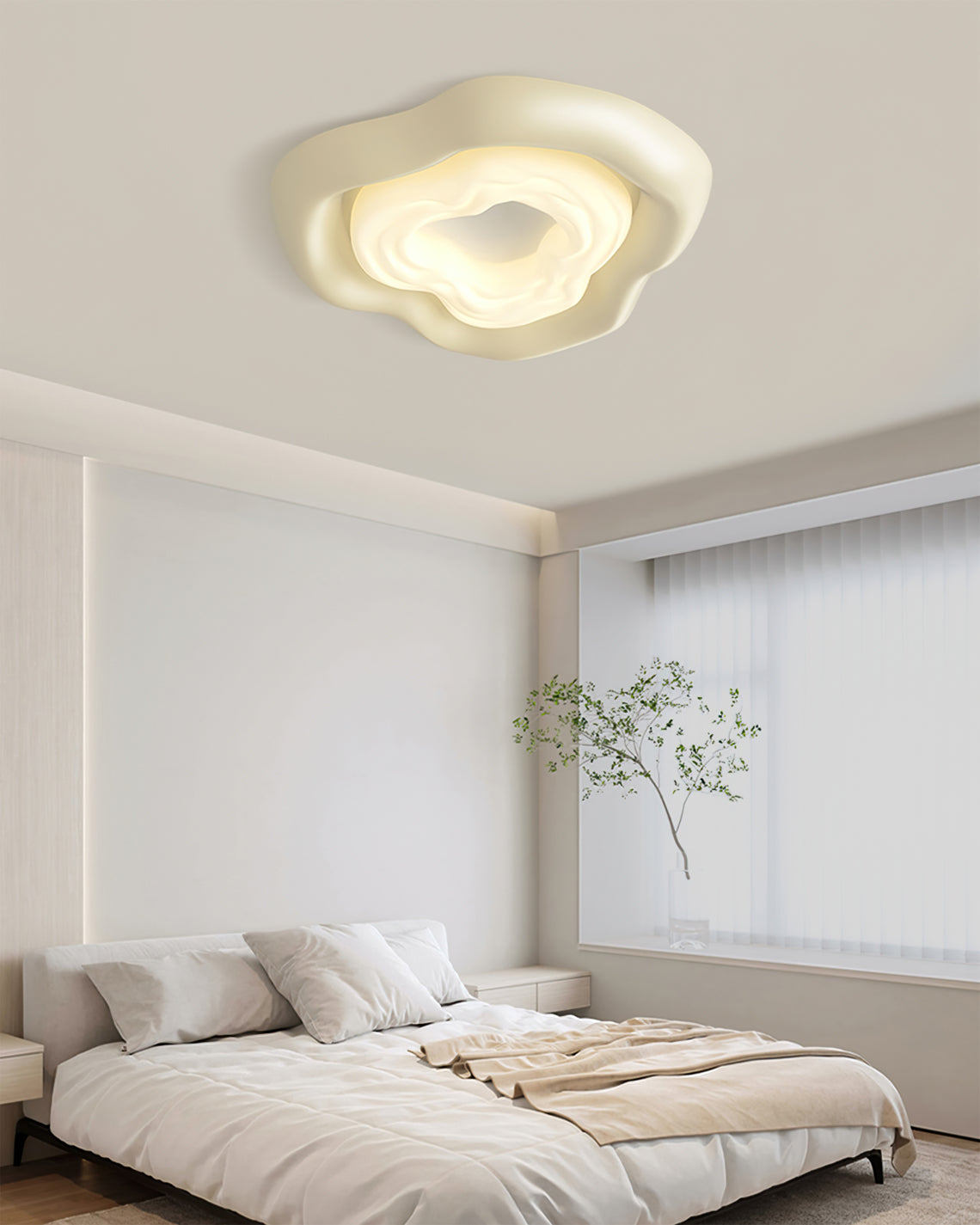 Modern Floral Ceiling Light Layered Rose Design - Product detail 4
