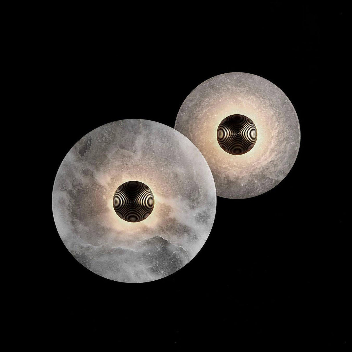 Modern Marble Wall Light Circular Alabaster Disc Design - Product detail 14