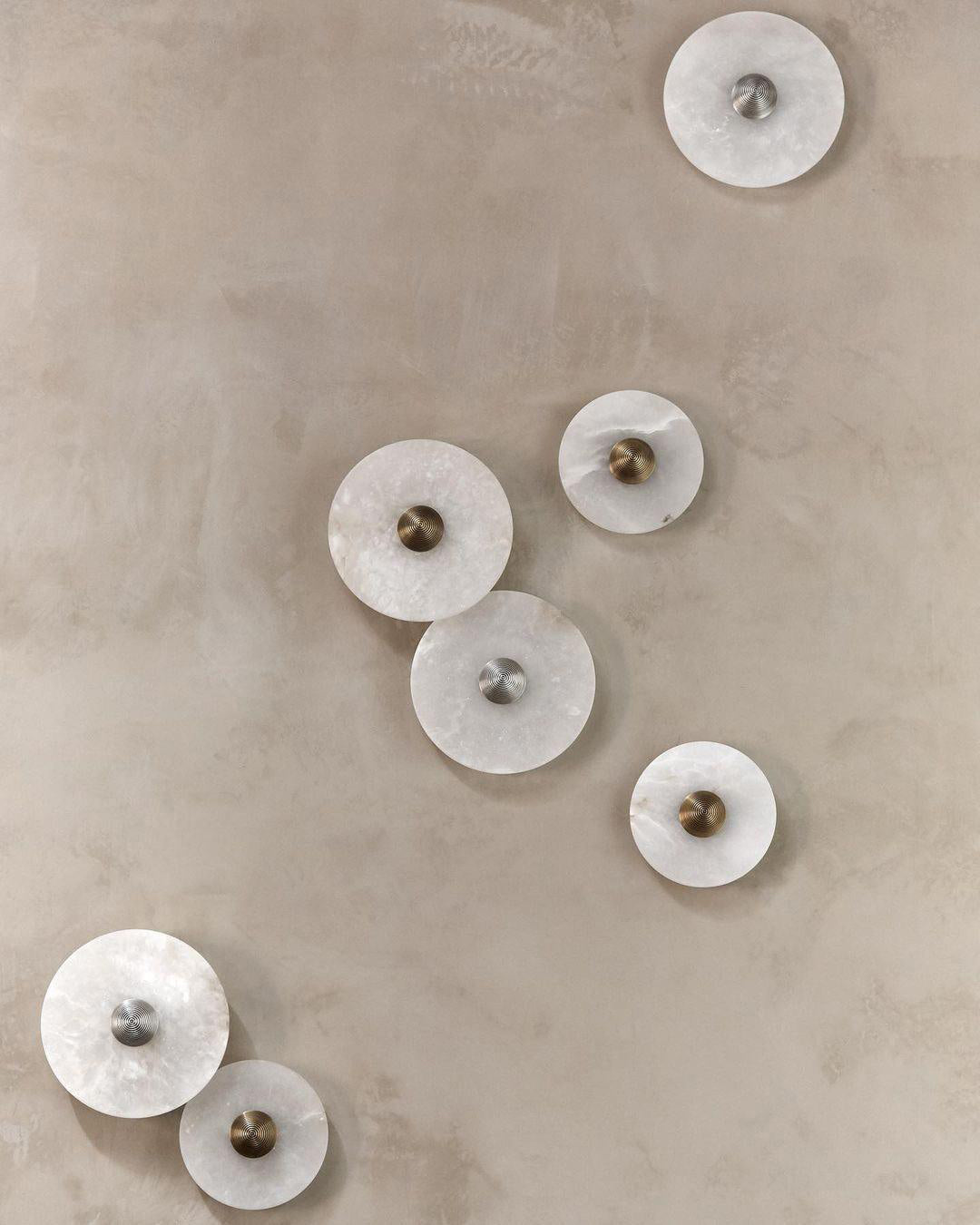 Modern Marble Wall Light Circular Alabaster Disc Design - Product detail 8