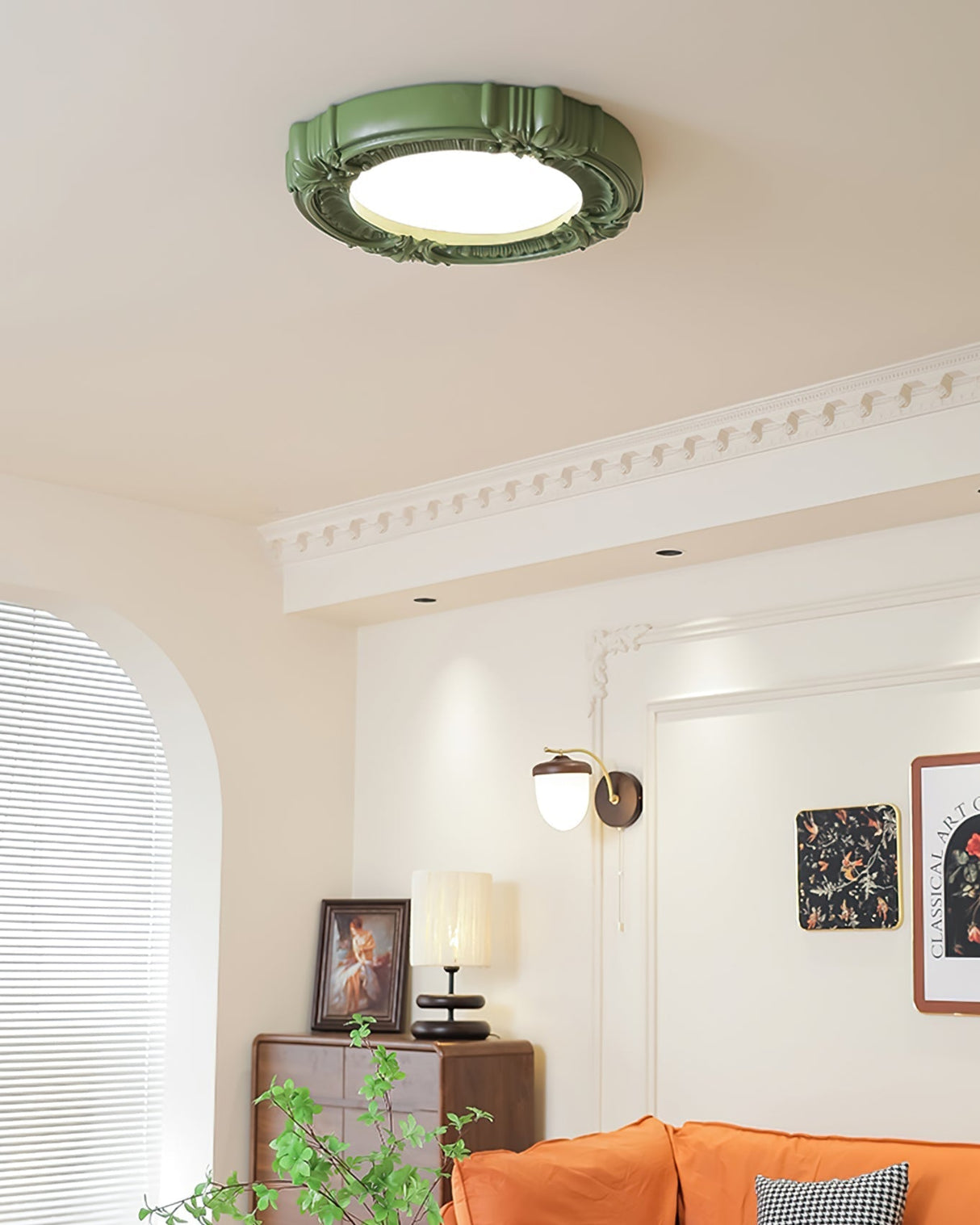 Victorian Ceiling Frame  Ornate Floral Relief Design - Product detail 9