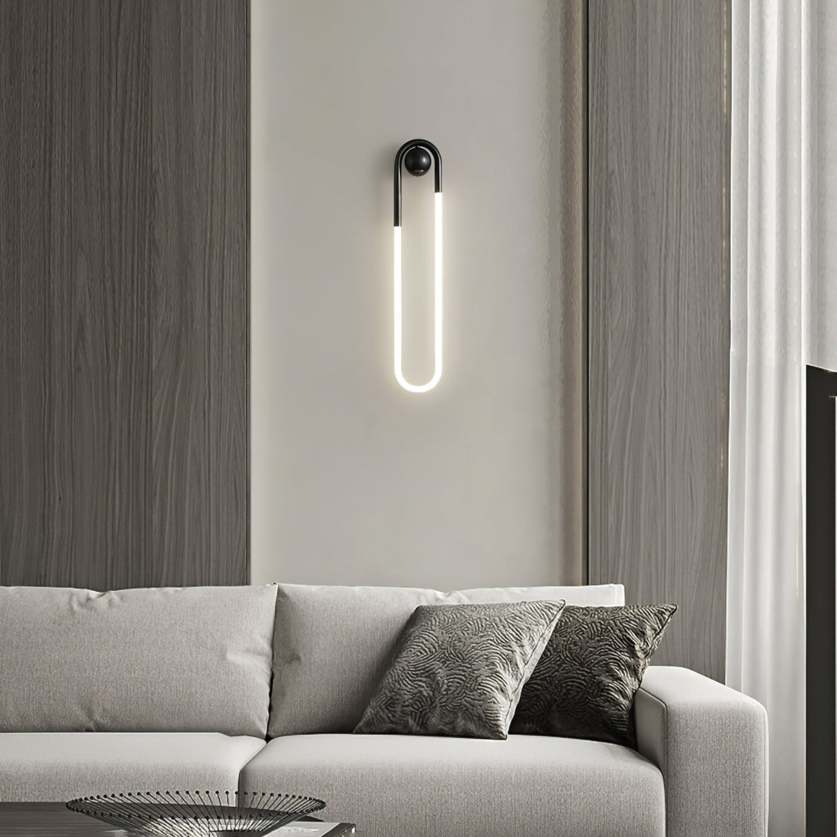 Modern LED Wall Light Gold Curved Design - Product example