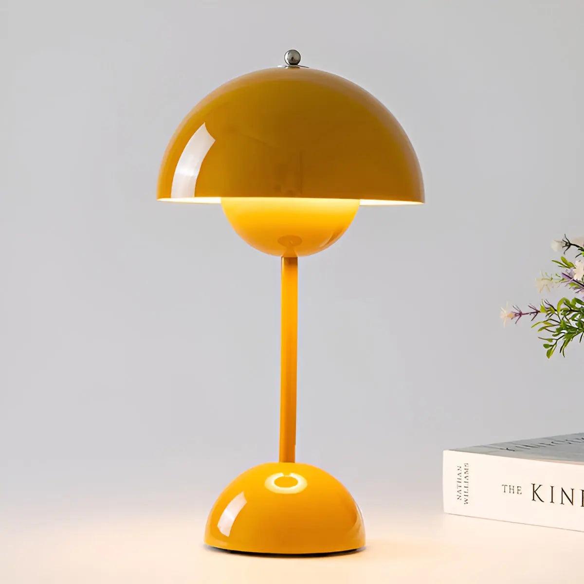 Modern Dome Table Lamp Pink Metal Finish - Product detail 11