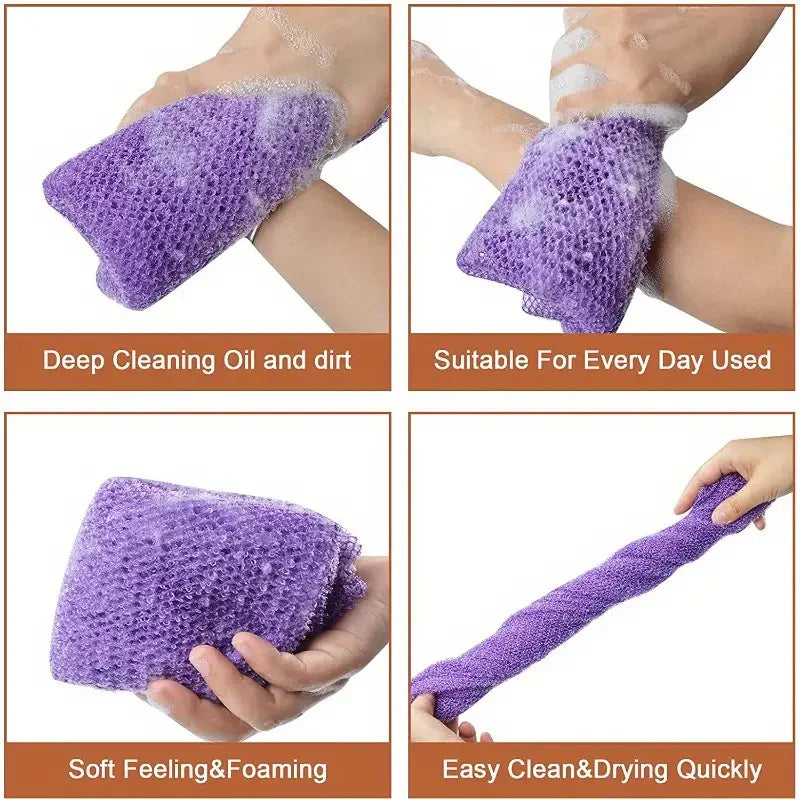 Mesh Bath Scrubber  Multi-Color Exfoliating Sponge Set - Product detail 12
