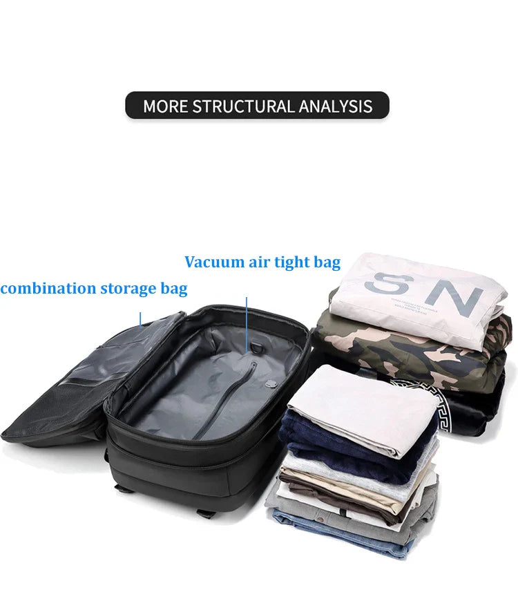 Smart Travel Backpack  Vacuum Compression Storage System - Product detail 9