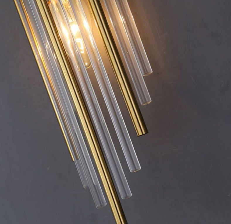Modern Crystal Wall Lamp Gold Finish Metal Sconce - Product detail 11
