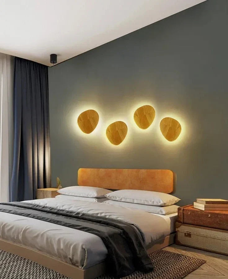 Modern Wooden Wall Light Natural Aluminum Finish - Product detail 13