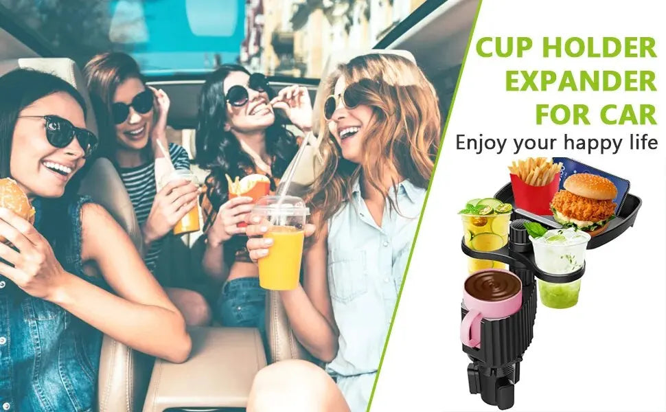 Car Cup Holder Expander Multi-Function Food Drink Tray - Product detail 7