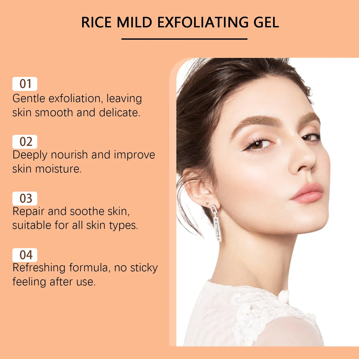 Rice Extract Exfoliating Gel  Gentle Pore Cleansing Formula - Product detail 4